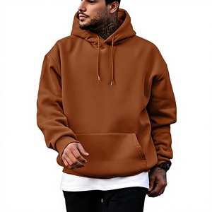 Sweat à capuche unisexe en coton uni pour l'hiver, pull décontracté en molleton surdimensionné pour hommes et femmes, manches longues, épaules tombantes, streetwear - Product Image 1
