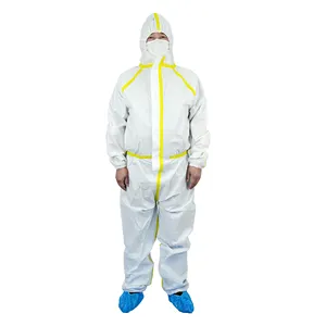 Đầy đủ bảo vệ cơ thể làm việc mặc phù hợp với dùng một lần Coverall Overalls Jumpsuit với nhà sản xuất giá với Top bán