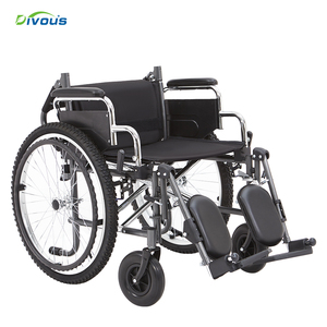Fauteuil roulant manuel en acier pour personnes handicapées - Fauteuil roulant pliable léger avec une largeur de siège de 51 centimètres - Product Image 2