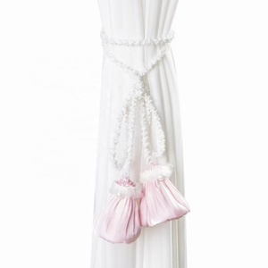 Modern Minimalist Premium Flower Design <strong>White</strong> <strong>Gauze</strong> Curtain Strap Breathable Dyed Nonwoven Pattern for Living Room Tiebacks - Product Image 5