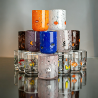 Hittebestendige BPA-vrije glazen tumblers met fruitmotief, promotionele cadeau, Boheemse stijl, bedrukt, cocktailglazen, voor keuken en feestjes
