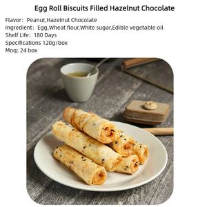Ben Gong E Le Egg Roll Galletas con avellana Chocolate y relleno de maní Sándwich crujiente Bocadillos chinos Bolsa Halal al por mayor - Product Image 5
