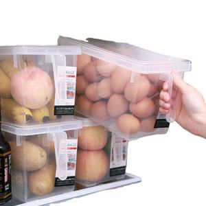 Kotak penyimpanan kulkas wadah makanan pengatur rumah tersegel pegangan persegi - Product Image 1