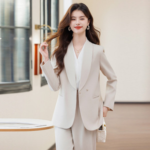 Women's Burgundy Suit <b>Set</b> Solid Color Anti-Wrinkle Casual <b>Office</b> Wear - Product Image 2