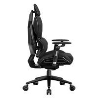 Chaise de jeu de direction ergonomique réglable et ergonomique pivotante en tissu à cadre métallique de haute qualité