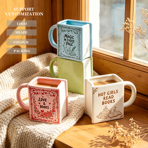 <span class=keywords><strong>Taza</strong></span> de Café Creativa de Cerámica <span class=keywords><strong>con</strong></span> Forma de Libro, Estilo Nórdico, <span class=keywords><strong>con</strong></span> Asa, <span class=keywords><strong>Taza</strong></span> <span class=keywords><strong>con</strong></span> Diseño de Libro, Logotipo <span class=keywords><strong>Personalizado</strong></span>, <span class=keywords><strong>Taza</strong></span> de Cerámica Pintada en 3D - Product Image 1