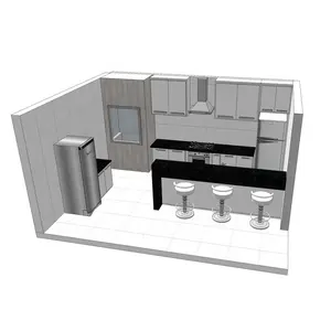 Cucina di casa project design con materiale in acciaio inox armadio e Armadio Cucina