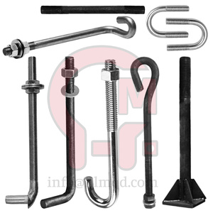 Hlm Miễn Phí Mẫu J Loại Neo Bu Lông Nền Tảng Bu Lông L Loại Vít Pre-Nhúng Neo Carbon Thép Móc Bu Lông - Product Image 1