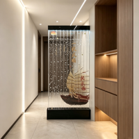 Panneau décoratif mobile moderne en acrylique découpé au laser sur le thème de la vie marine, imperméable, avec bulles d'eau, éclairage LED personnalisé