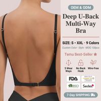 Soutien-gorge sans bretelles grande taille avec soutien dorsal, dos ouvert en U, pour femmes, pour robes de soirée à dos bas, bretelles réglables en X