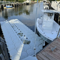 Vente flash : Dock pour jet ski en plastique avec roulettes, quai flottant pour bateau, rampe de levage pour Seadoo, plateforme