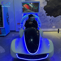 Simulateur de course VR Infinity, équipement de parc d'attractions, jeu d'arcade de course automobile à pièces, simulateur de course automobile 9D VR, zone de jeux d'arcade