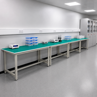 Mesa de Trabajo ESD de Marco Abierto Personalizada, Mesa Móvil para Laboratorio, Área Seca, Área de Instrumentos o Área de Operación Auxiliar
