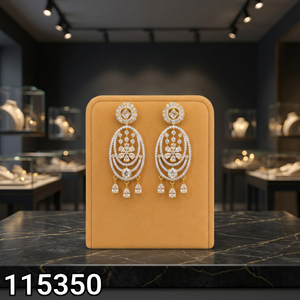 Pendientes de Cristal Elegantes Ping Bling para Mujer, Pendientes Colgantes Florales Ovalados en Tono Dorado, Pendientes de Lujo para Novia, Boda, Fiesta - Product Image 2