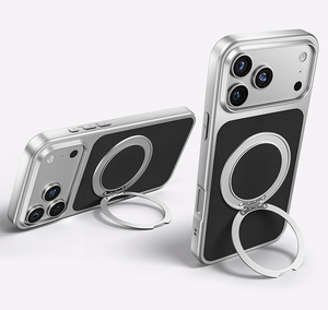 Coque de téléphone antichoc avec support anneau rotatif pliable à <span class=keywords><strong>360</strong></span>° pour iPhone 17 16 15 Pro Max - Product Image 2