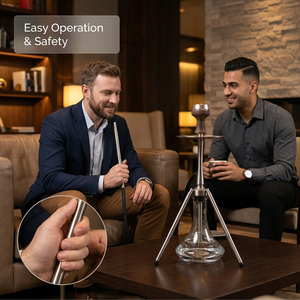 Nouveau modèle de chicha arabe Tall Rocket avec corps en <span class=keywords><strong>bois</strong></span>, aluminium et verre, style européen et américain, pour bar - Product Image 3