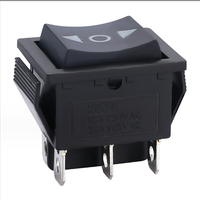 Interrupteur à bascule FEIBEN 6 broches 3 vitesses 3 positions 3 voies Noir ON-OFF-ON 250V 10A 3 broches en cuivre