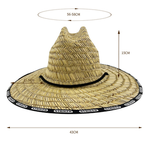 <span class=keywords><strong>Chapeaux</strong></span> de plage en paille à large bord anti-UV pour hommes, été, logo personnalisé, impression de patch, sombrero américain, chapeau de <span class=keywords><strong>surf</strong></span> de plage - Product Image 2