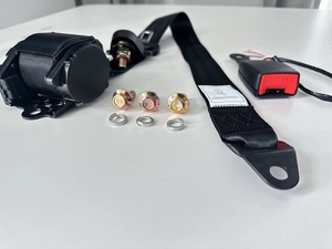 Cinto de segurança retrátil dianteiro ajustável de 3 pontos em poliéster para automóveis, de alta qualidade, com travamento de emergência, retratores - Product Image 3