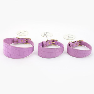 Collier et laisse pour chien Bouledogue <span class=keywords><strong>italien</strong></span> et Whippet, modèle 87, motif crocodile large et doux, sans matériau, fournitures pour animaux de compagnie - Product Image 4