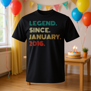 T-shirt Legend Since January 2016, regalo per il nono compleanno per bambini - Product Image 3