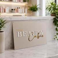 Enseigne murale personnalisée populaire en acrylique – Signalétique moderne pour salons de beauté, bureaux et décoration intérieure