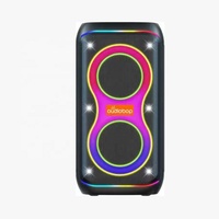 Sistema de Karaoke para el Hogar con Sonido Estéreo TWS BK-6619, Subwoofer de 6.5 Pulgadas X2, Audio Estéreo de Alta Fidelidad, RGB, Micrófonos Dobles para Fiestas al Aire Libre