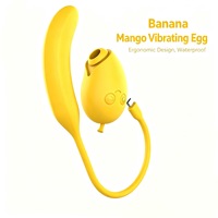 Neuheit App-Fernbedienung Mango-Bananen-Vibrator 9 Saugfrequenzen Erwachsenen-Sexspielzeug Liebeskugeln mit Starken Vibrationen