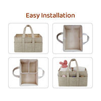Organizador de Fraldas Personalizado para Mesa de Troca, Cesta de Armazenamento para Fraldas e Lenços Umedecidos, Armazenamento Portátil de Fraldas