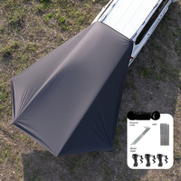 Auvent de voiture SUV à ventouse, pare-soleil argenté avec colle noire, tente de camping arrière pour voiture autonome, toutes saisons, en tissu Oxford