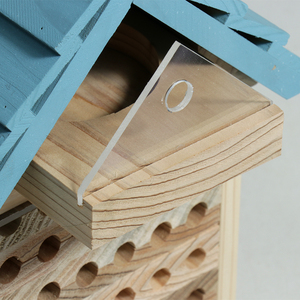 Maison d'insectes antique en bois de <span class=keywords><strong>sapin</strong></span>, hôtel pour insectes, maison d'insectes en bois pour la ferme, décoration extérieure de jardin - Product Image 4