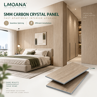 Panneau PVC Charbon de Bambou 5mm, Joint Sans Soudure, Étanche, Ignifuge, Écologique, pour Aménagement Complet d'Appartement