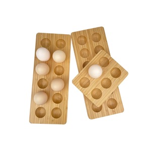 In stock: wooden rubberwood egg <b>trays</b>, wooden and bamboo <b>storage</b> boxes for displaying and protecting eggs from breakage; - Product Image 2