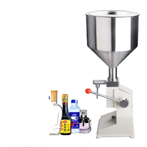 A03 304 Stainless Steel Manual Liquid Filler with Scale and <b>Tray</b> Suitable for Face Cream Shampoo Cosmetics Jam Honey and Milk - Product Image 2
