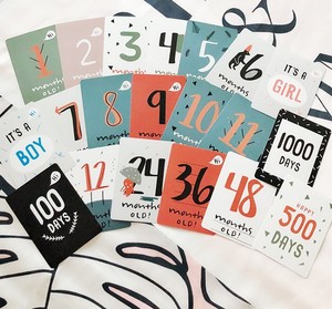 <span class=keywords><strong>Baby</strong></span> Geburts monat Tage Hundert Tage Jubiläums karte Schwangere Mutter Foto Hintergrund karten Fotografie Dekorative Requisiten - Product Image 3
