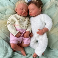 Poupée Bébé Reborn en Silicone Corps Entier Réaliste 20'' avec Bouche Ouverte et Cheveux Haut de Gamme, Jouet de Collection pour Cadeau de Noël