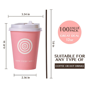 แก้วกระดาษคราฟท์สองชั้นแบบใช้แล้วทิ้ง ขนาด 6oz 8oz 12oz 16oz 20oz สำหรับใส่ไวน์ กาแฟ  แบบกันน้ำ  สำหรับขายส่ง  รับทำโลโก้ตามสั่ง - Product Image 5