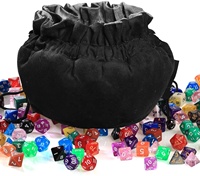 Promotion Ensemble de dés polyédriques Imense D & D Accessoire avec poches en cuir PU comprenant des pièces de monnaie et d'autres éléments essentiels