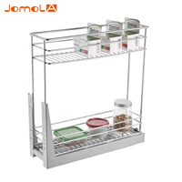 Armoire de cuisine étroite, support de rangement des épices, panier à tiroir coulissant avec rails à fermeture souple