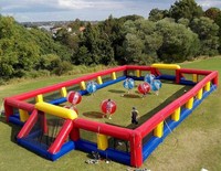 Vente chaude jeux de sport de plein air durables savon de terrain de football gonflable arène de terrain de football super glissante et amusante