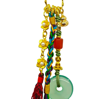Ornement suspendu pour voiture en alliage de cuivre UM Jewelry avec perle en agate et glaçure colorée vibrante, vente en gros, unisexe, pour mariage, fiançailles, anniversaire
