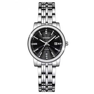 OEM ODM Premium Gold Couple <b>Watch</b> Crystal Accent Calendar Window Waterproof Luminous <b>His</b> <b>and</b> <b>Hers</b> Pair Quartz <b>Watch</b> - Product Image 4