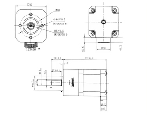 Reductor de Engranajes Planetarios de Alto Torque Shinano Kenshi, 17 Motores de Grado Industrial con Relación de Reducción de 10:1 - Product Image 2