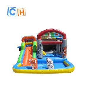 Tom and Jerry inflatable indoor bounce house for sale kids inflatable cartoon theme bouncer combo with pool