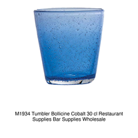 Verre à bulles en cobalt 30 cl H 10,5 cm Ø 9 cm M1934