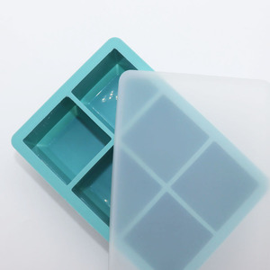 Moule à glaçons en silicone de qualité alimentaire réutilisable, facile à démouler, avec couvercle, pour 6 glaçons - Product Image 4