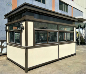 Kiosco de <span class=keywords><strong>casa</strong></span> prefabricada modular de estilo europeo personalizado, diseño versátil, para Parque, oficina, inodoro, cabina protectora de estructura de acero duradera - Product Image 5