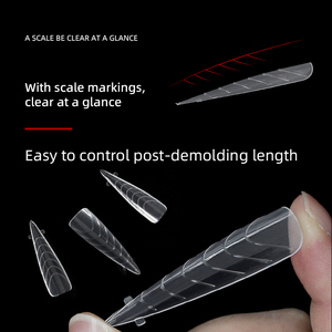 Formas Duales Cuadradas Transparentes para Uñas, con Logotipo Personalizado, Tamaño Grande, para Extensión Rápida con Gel Acrílico - Product Image 3