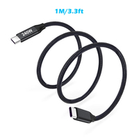 Cable de Datos USB C Tipo C Trenzado de Alta Calidad al por Mayor, 1m 2m, 240w 5a, Carga Rápida, Transferencia de Datos de 480mbps