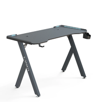 Table de jeu Wquantum Black 256 RGB KY-1 Guangdong Model, design e-sport, porte-gobelet, crochet pour casque, surface en bois, structure en métal